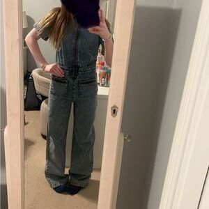 Nasty Gal Blue Denim Jumpsuit